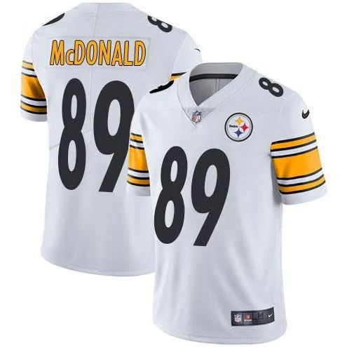 Men Pittsburgh Steelers #89 Vance McDonald Nike White Vapor Limited NFL Jersey